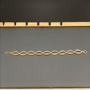 Gold over Silver Marcasite Bracelet 7 in $70 or best offer